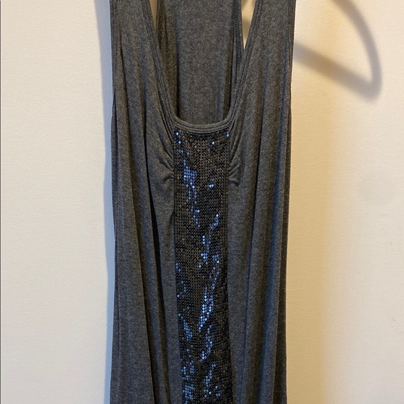 Black Tank Dress with Sequin Detail - Picture 3 of 4
